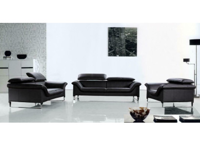 Relax Sofa set 3+2+1 Seater Set Design Sofas Upholstery Leather Couches