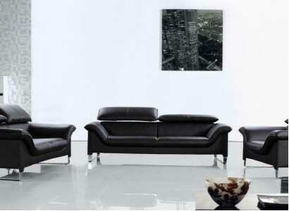 Relax Sofa set 3+2+1 Seater Set Design Sofas Upholstery Leather Couches