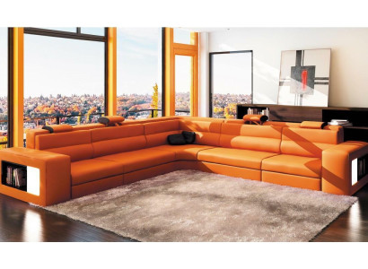 L-shape Modern Corner sofa Couch Upholstery Leather Design Sofa Suite
