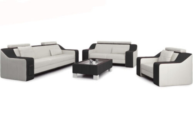 Leather Sofa Couch Living landscape 3+2+1 Seater Suite Modern Sofa Sets new