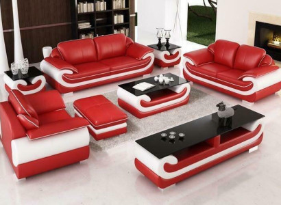 Relax Sofa set 3+2+1 Seater Set Design Sofas Upholstery Couches Leather