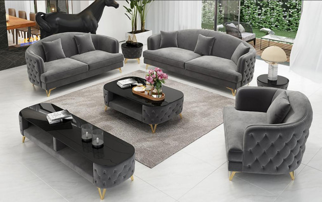 Luxury Sofa set Couch Upholstery Set Seat Sofa Sets 321 Seat 3pcs.