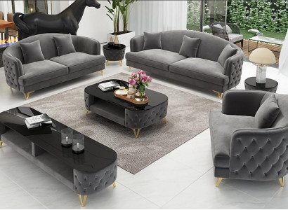 Luxury Sofa set Couch Upholstery Set Seat Sofa Sets 321 Seat 3pcs.