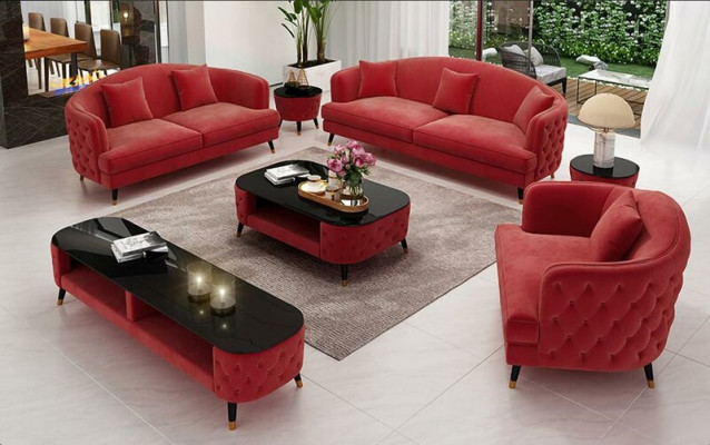 Luxury Sofa set Couch Upholstery Set Seat Sofa Sets 321 Seat 3pcs.