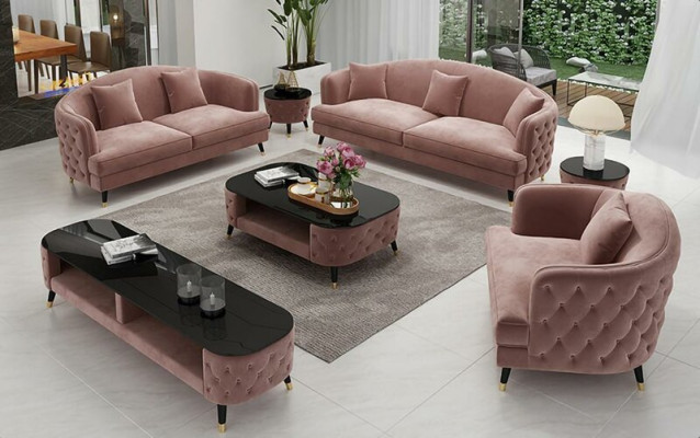 Luxury Sofa set Couch Upholstery Set Seat Sofa Sets 321 Seat 3pcs.