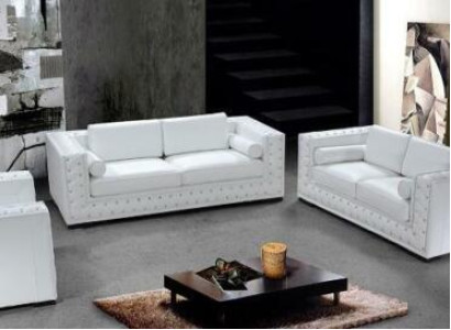 Sofa set 3+1+1 Seater Set Design Sofas Upholstery Couches Leather Chesterfield