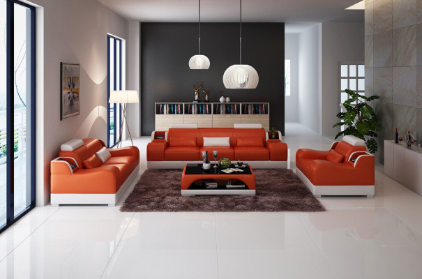 Modern Sofa set Couch Sofa Sets Group 311 Seater Leather Sofa