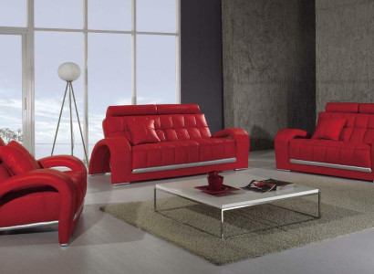 Sofa set 3+2+1 Seater Set Design Sofas Upholstery Couches Leather Modern