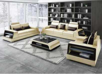 Modern Sofa set Couch Sofa Group Sets 311 Seater Leather Sofa