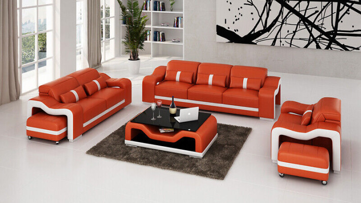 Sofa set 321 Seater Set Design Sofas Upholstery Couches Leather Relax