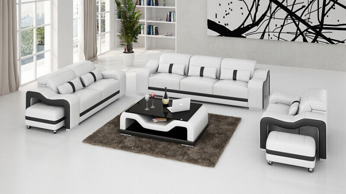 Sofa set 321 Seater Set Design Sofas Upholstery Couches Leather Relax