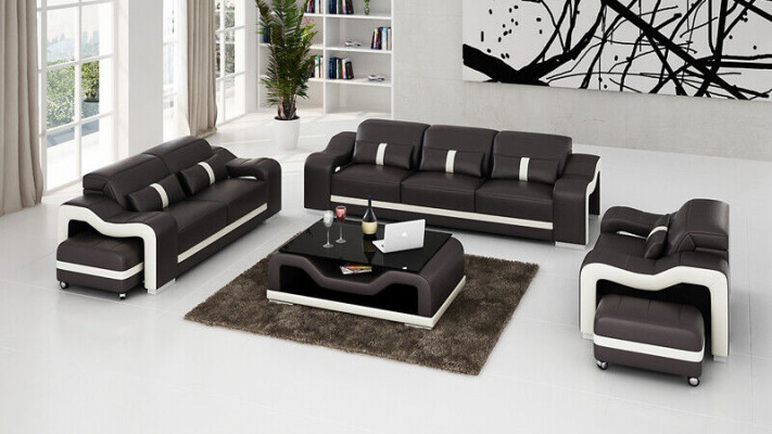 Sofa set 321 Seater Set Design Sofas Upholstery Couches Leather Relax