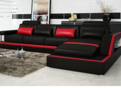 Leather sofa sofa couch corner sofa corner upholstery seat suite living landscape