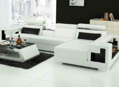 Corner sofa Leather sofa Living landscape L-shape Sofa Couch Upholstery Seat Corner