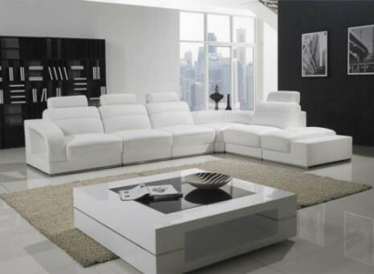 Living landscape Corner suite Sofa Corner sofa Couch Suite Upholstery Corner sofa