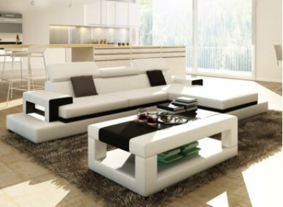 Sofas Corner sofa Leather sofa Upholstery Living landscape Couch Sofa Corner suite