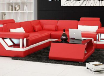Designer Sofa Couch Corner sofa Leather Textile Upholstery Suite Living landscape