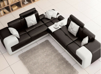 Corner sofa Corner suite L-shape Sofa Suite Upholstery Couch Living landscape