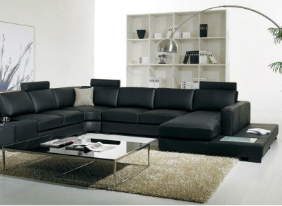 Leather sofa designer sofa U-shape living landscape couch decoration upholstery corner sofa