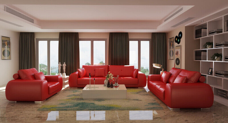 Sofa set Leather Sofa Couch Sets Design Modern Sofa 3+1+1 Seater