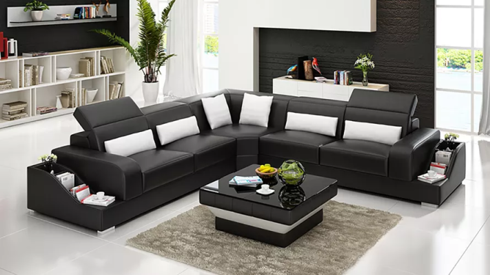Leather sofa Corner sofa Upholstery set Sofa Couch Living landscape Upholstery Corner suite