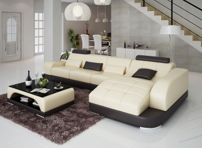 Corner sofa L-shape Fabric Couch Living landscape Suite Design Modern Sofa