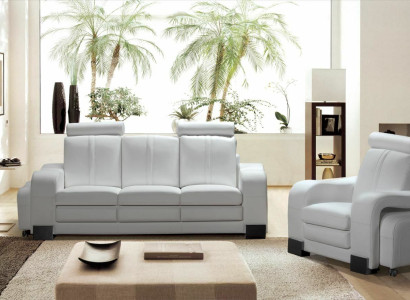 Sofa 3-seater leather sofa couch TV armchair upholstered sofa lounge sofa