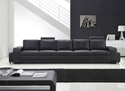 Design Upholstery Luxury Seat Sofa Couch Leather Textile Sofa 5 Seater Five-seater home24