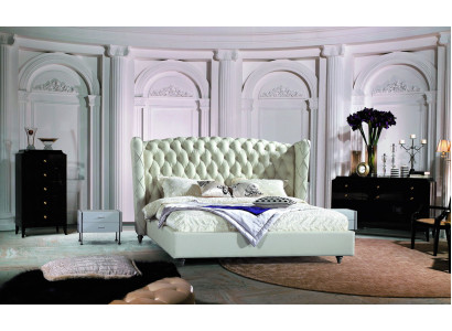 Luxury Designer Bed Chesterfield Leather Bed Upholstered bed Bedroom Marriage