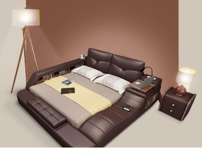 Luxury Leather Design Upholstery Beds Double Modern Bed Decoration Marriage Exclusive