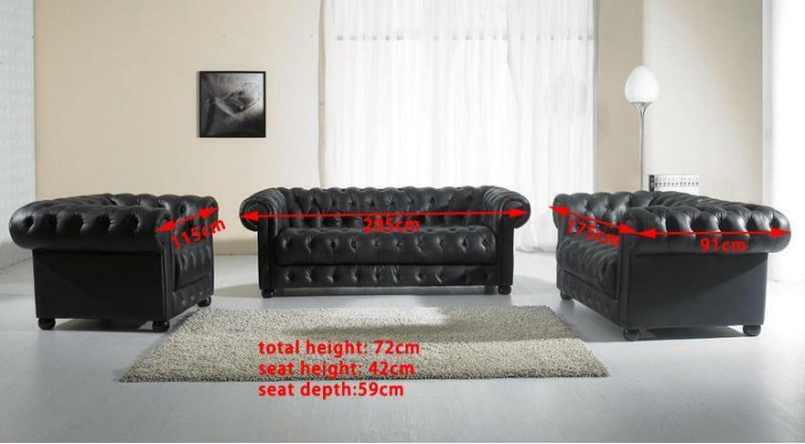 Chesterfield Sofa Couch Upholstery Designer 3 Seater Suite Sofas new