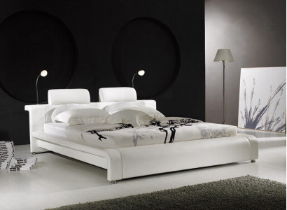 Design Double bed Leather Bed Beds Bed Upholstery Leather Bedroom Marriage