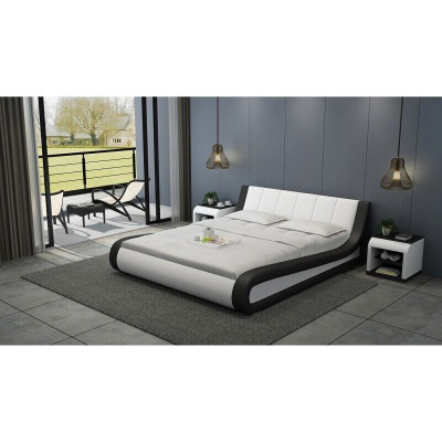 Bed Leather Bed Upholstered bed Modern Double Bedroom Marriage Bed Beds