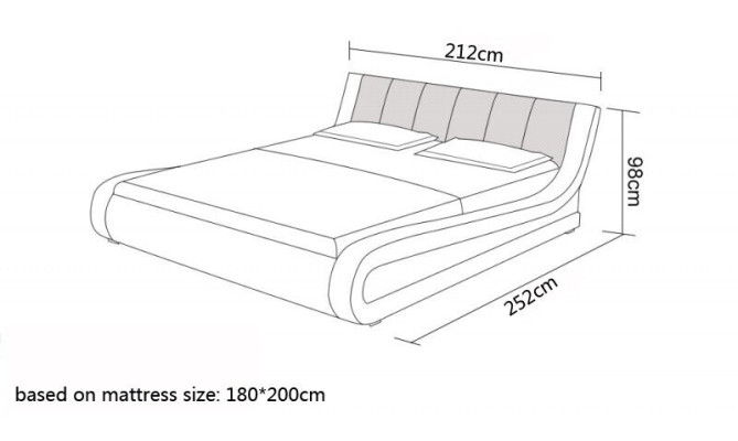 Bed Leather Bed Upholstered bed Modern Double Bedroom Marriage Bed Beds
