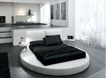 Round Bed Round Design Beds Leather Double Hotel Frame Luxury Sleep