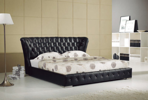 Designer Bed Chesterfield Leather Hotel Beds Double Luxury Sleep Room