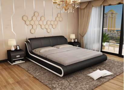 Leather Bed Design Double bed Beds Bed Leather Upholstery Bedroom Marriage