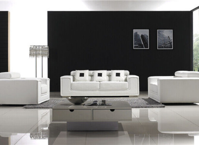 Suite leather sofa sofa set 32 ​​seater set upholstered sofa couch designer sofa new