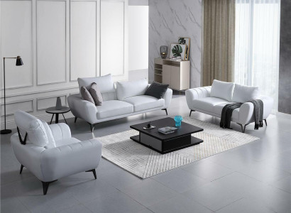 Leather sofa Couch Living landscape 3+2 Seater Suite Design Modern Sofa