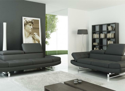 Sets leather sofa Living landscape 3+2 Seater Suite Design Modern