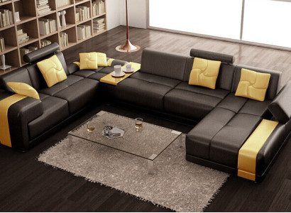 Sofa Corner suite Living landscape U-shape Corner sofa Corner sofa Couch Suite