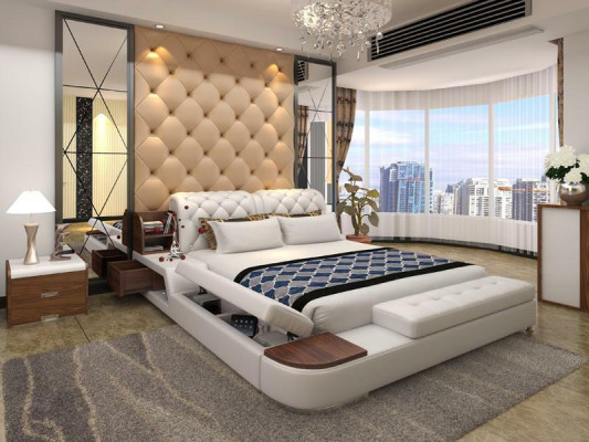 Multifunction Bed Design Upholstery Double bed Beds Chesterfield Luxury