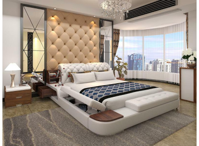 Multifunction Bed Design Upholstery Double bed Beds Chesterfield Luxury