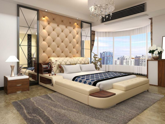 Multifunction Bed Design Upholstery Double bed Beds Chesterfield Luxury