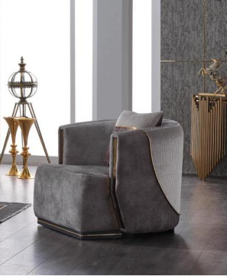 Luxury Gray Sofa Set Three Seater with Armchair Modern Set Couches Sofa