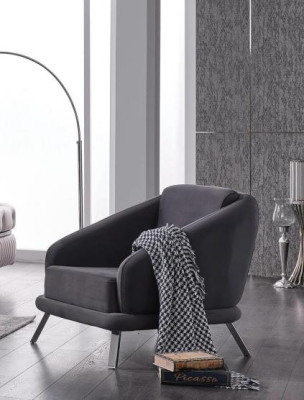 Gray Sofa set Living room Sofas Three Seater Armchair Complete's Set 3pcs