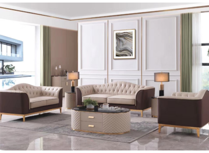 Luxury Furniture Sofa set Couch Sofa Decoration Upholstery 3+2+1 Seater + Coffee table