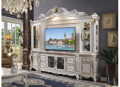 Television Wall Classic Wall unit Real Handcraft Wood Decorative Display case Shelf