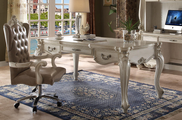 Office Desk + Armchair Table Wooden Table Chair 3pcs. Set computer desk