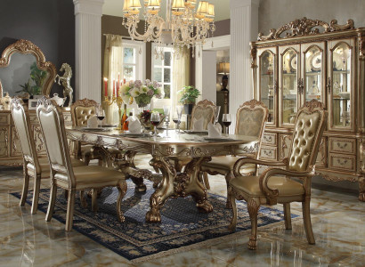 Royal Dining table Designer Chesterfield 6x Chairs Complete e Suite 7pcs. set